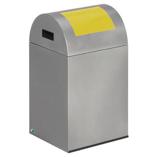 Poubelle tri anti-feu - 43 L - Argent trappe jaune thumbnail image 1