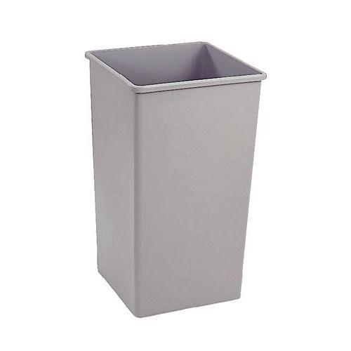 Poubelle carrée en plastique - 133 litres - grise thumbnail image 1