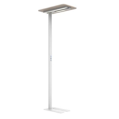 Lampadaire led nexus double éclairage ergonomique blanc thumbnail image 1