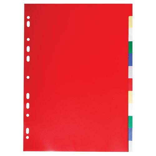 Lot de 50 Intercalaires polypropylène souple 12 positions - a4 thumbnail image 1