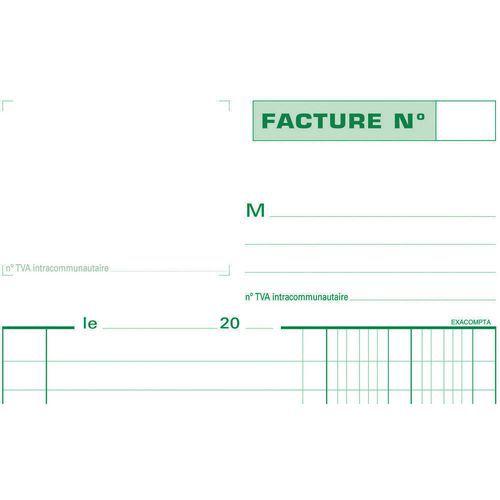 Illustration de : Manifold factures avec tva 21x14,8cm 50 feuillets tripli