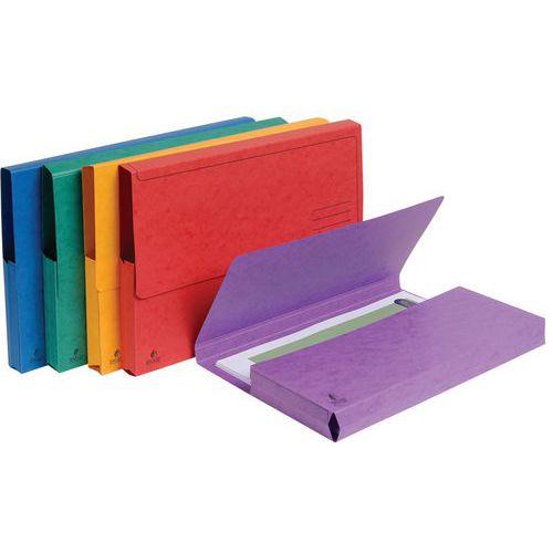 Illustration de : Paquet de 5 chemises poche carte lustrée 265g/m2 24,5x32,5cm