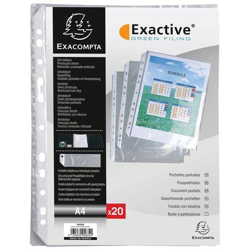 Lot de 5 Sachet de 20 pochettes perforées pour classeur exactive thumbnail image 1
