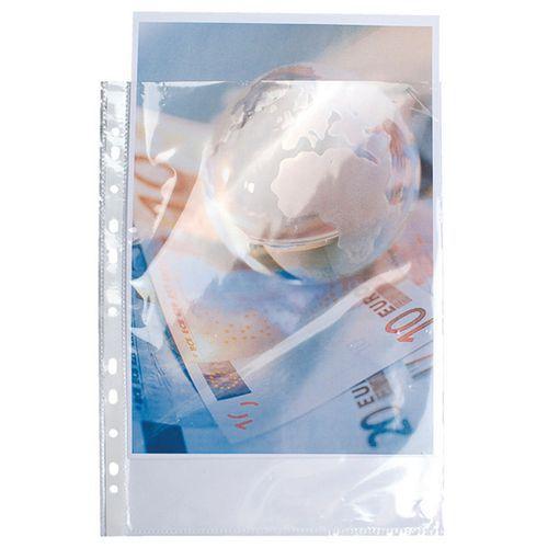 Lot de 10 Sachet de 10 pochettes perforées PP haute qualité 9/100e A4 thumbnail image 1