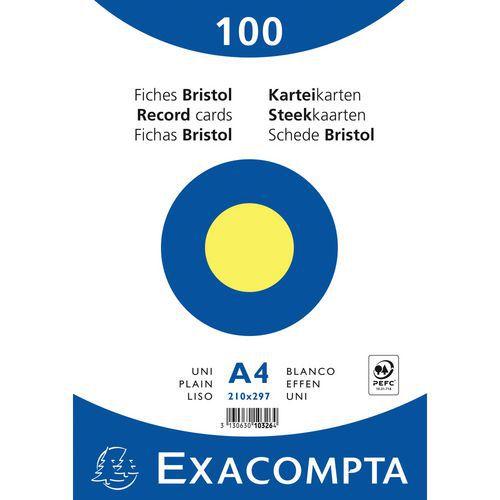 Paquet 100 fiches jaune  oeilm bristol uni 210x297mm (lot de 10) thumbnail image 1