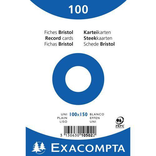 Lot de 20 Paquet 100 fiches sous film bristol uni 100x150mm thumbnail image 1