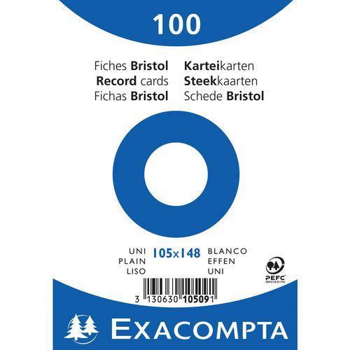 Lot de 20 Paquet 100 fiches sous film bristol uni 105x148mm thumbnail image 1