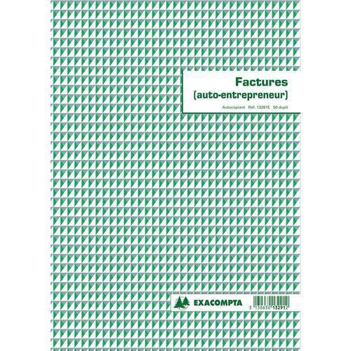 Illustration de : Manifold factures micro-entrepreneur 29,7x21cm 50 feuillets