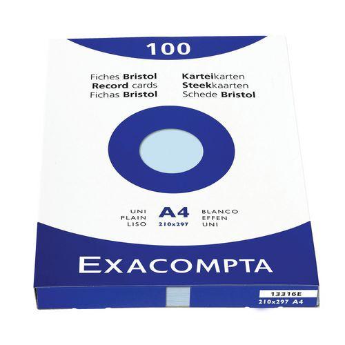 Étui de 100 fiches azur uni non perforé 210x297mm thumbnail image 1