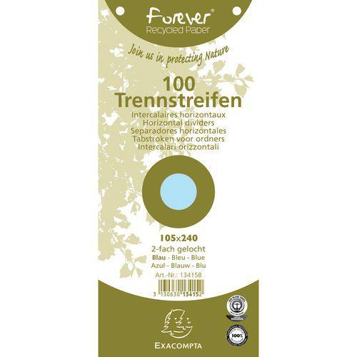 Paquet 100 fiches intercalaires bleu forever 105x240mm (lot de 12) thumbnail image 1