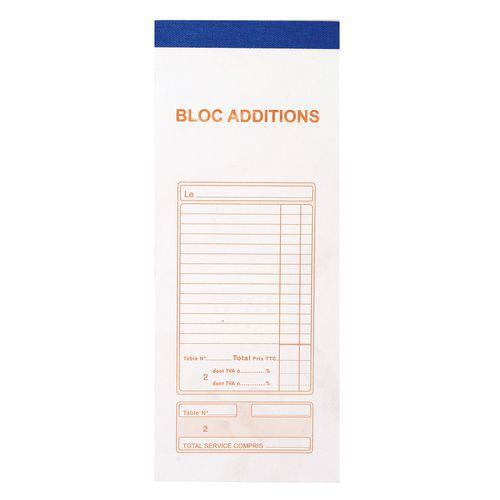 Lot de 10 Bloc addition 50 feuillets autocopiants numérotés 9,1x22,5cm thumbnail image 1