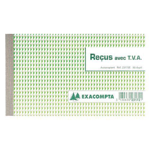 Lot de 20 Manifold reçus avec TVA 10,5x18cm 50 feuillets dupli thumbnail image 1