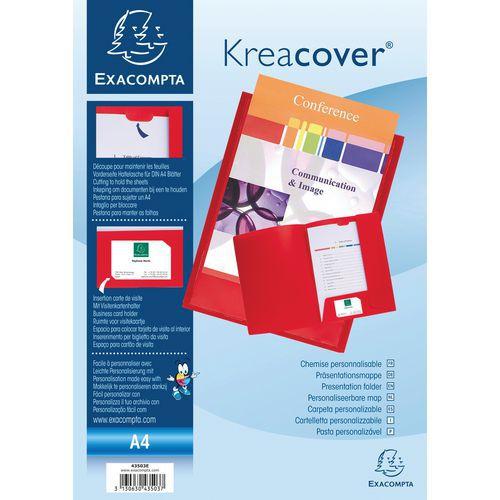 Lot de 30 chemises de présentation PP souple krea cover - a4 Rouge thumbnail image 1