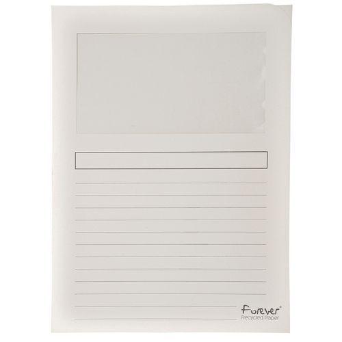 Lot de 16 Paquet 25 chemises à fenêtre forever 120g/m² - 22x31cm Blanc thumbnail image 1