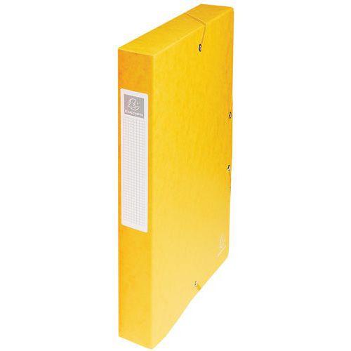Lot de 8 boîtes de classement exabox dos 40mm carte lustrée - A4 Jaune thumbnail image 1