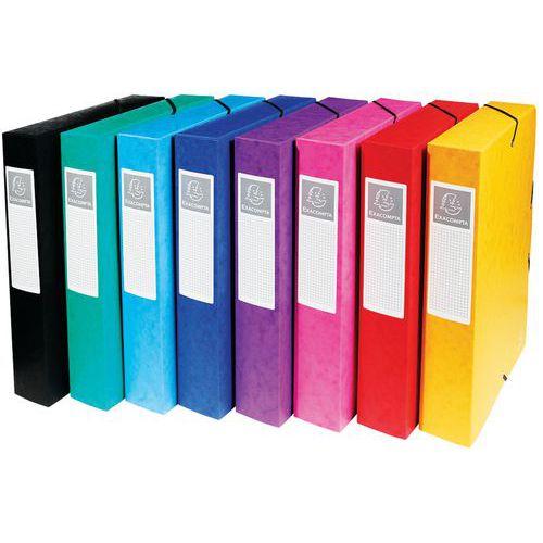 Illustration de : Boite de classement exabox dos 60mm carte lustrée - a4