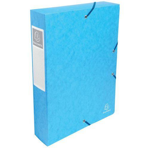 Lot de 8 boîtes classement exabox dos 60mm carte lustrée A4 Turquoise thumbnail image 1