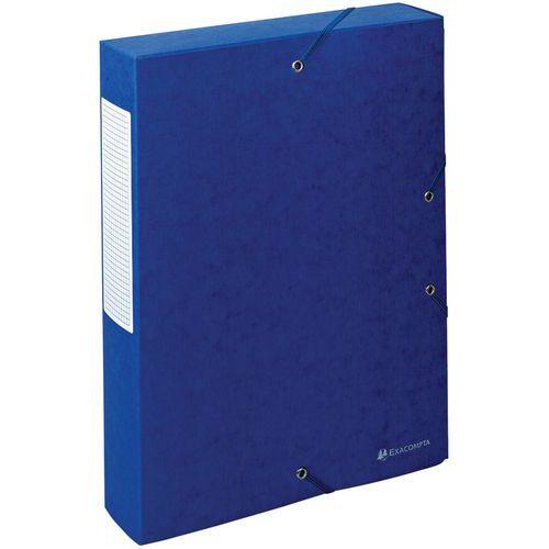 Lot de 10 boîtes exabox dos 60mm carte lustrée scotten A4 Bleu thumbnail image 1