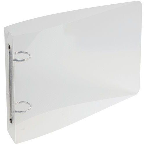 Lot de 10 classeurs pour fiches bristol 125x200 2 anneaux pp Cristal thumbnail image 1