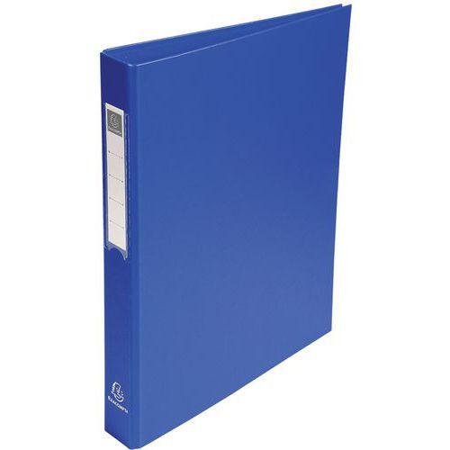 Lot de 10 classeurs rembordé PP 4 anneaux ronds de 25mm sur 3eme Bleu thumbnail image 1