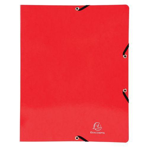 Illustration de : Classeur à élastiques 4 anneaux 15mm iderama A4