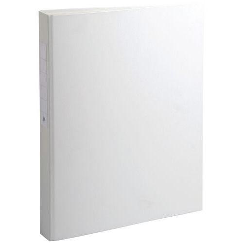 Lot de 10 classeurs rembordé PP 2 anneaux rond 25mm sur 3eme Blanc thumbnail image 1