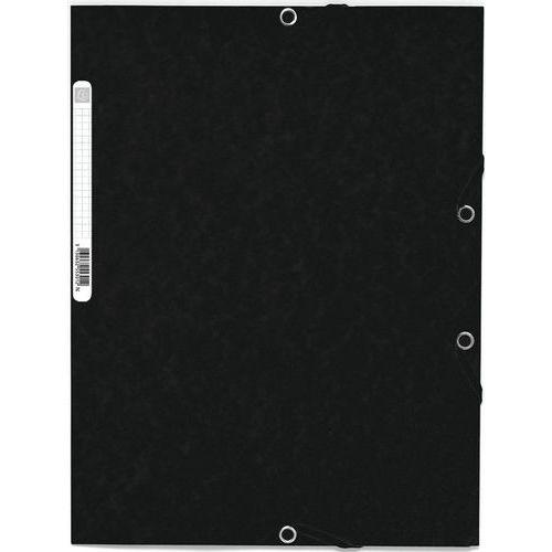 Lot de 50 Chemise à élastique 3 rabats carte lustrée 355gm² A4 Noir thumbnail image 1