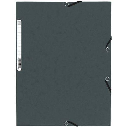 Lot de 50 Chemise à élastique 3 rabats carte lustrée 355gm² A4 Gris thumbnail image 1