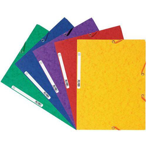 Set 50 chemises 3 rabats carte lustrée 400g/m2 A4 Assorties thumbnail image 1