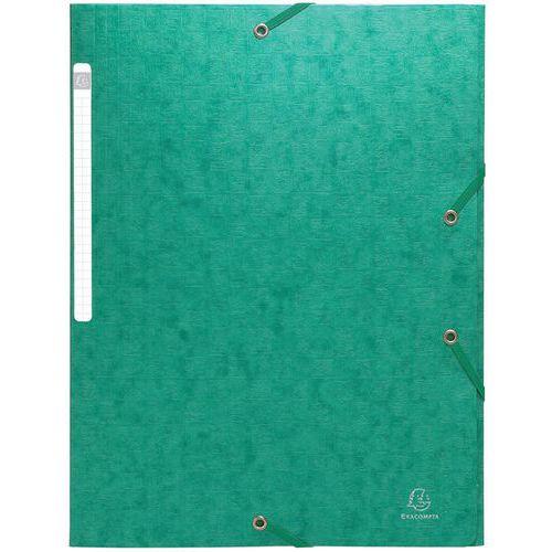 Lot de 50 chemisess à élastiques carte lustrée 3 rabats monobloc Vert thumbnail image 1