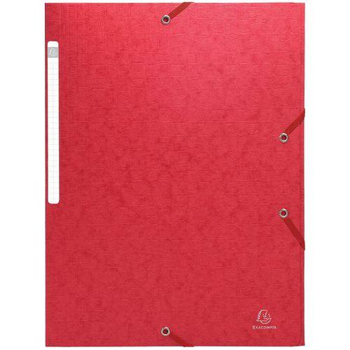 Lot de 50 chemisess à élastiques carte lustrée 3 rabats monobloc Rouge thumbnail image 1