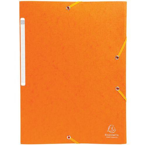 Lot de 50 chemisess à élastiques carte lustrée 3 rabats monobloc Orange thumbnail image 1