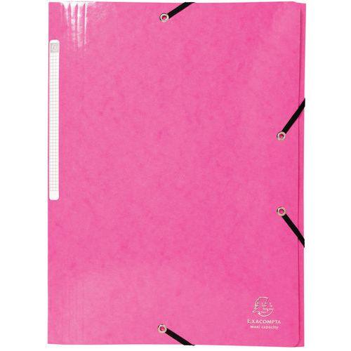 Lot de 25 chemises 3 rabats maxi capacity 425gm² iderama A4 Rose thumbnail image 1