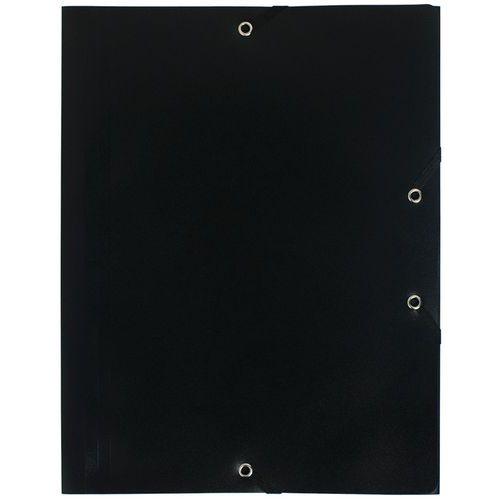 Lot de 30 chemises à élastique 3 rabats PP 4/10e opaque eco A4 Noir thumbnail image 1