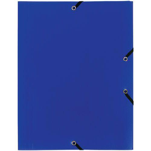 Lot de 30 chemises à élastique 3 rabats PP 4/10e opaque eco A4 Bleu thumbnail image 1