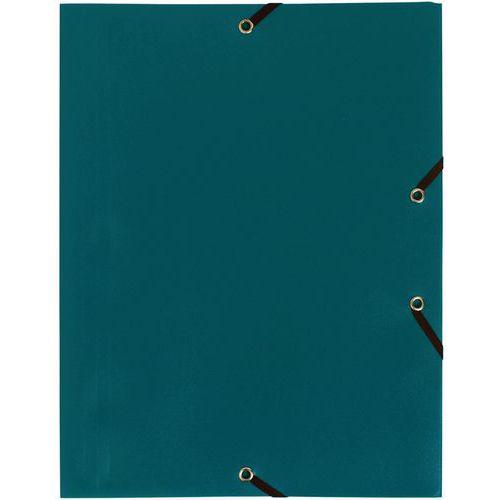 Illustration de : Chemise à élastique 3 rabats PP 4/10e opaque eco A4