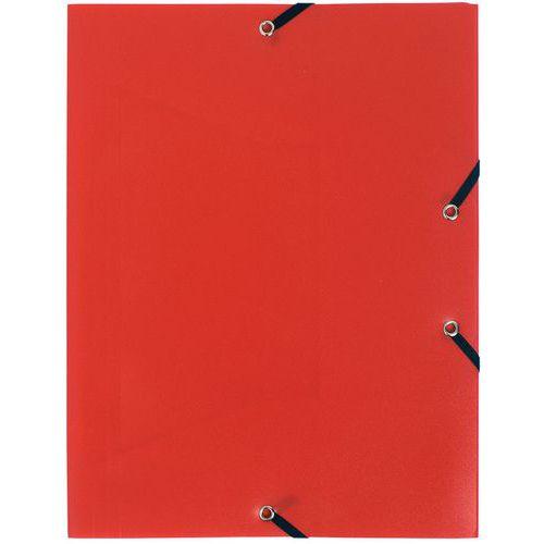 Lot de 30 chemises à élastique 3 rabats PP 4/10e opaque eco A4 Rouge thumbnail image 1