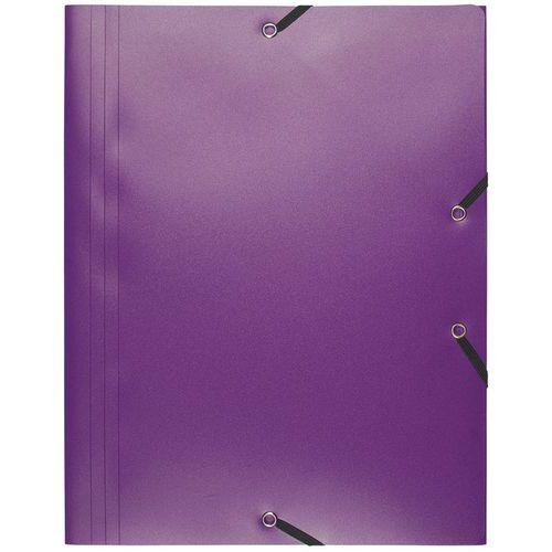 Lot de 30 chemises à élastique 3 rabats PP 4/10e opaque eco A4 Violet thumbnail image 1