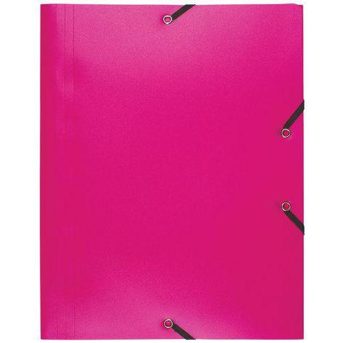 Lot de 30 chemises à élastique 3 rabats PP 4/10e opaque eco A4 Fuschia thumbnail image 1
