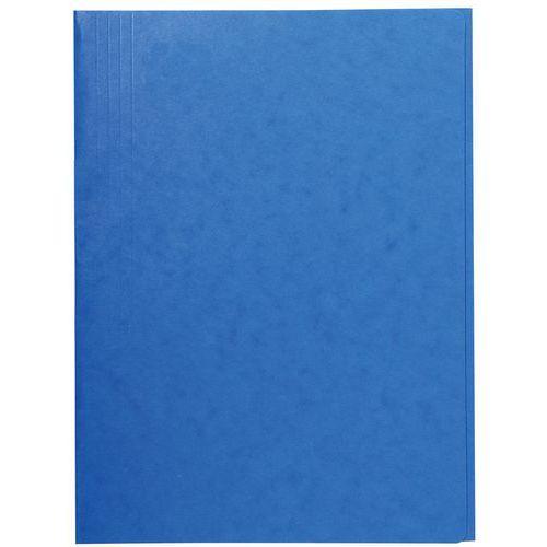 Lot de 25 chemises simple sans élastique avec 3 rabats 400gm² A4 Bleu thumbnail image 1