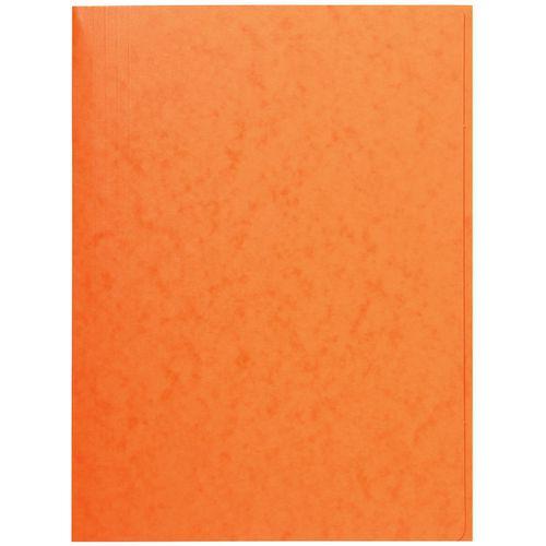 Lot de 25 chemises simple sans élastique avec 3 rabats 400gm² A4 Orange thumbnail image 1