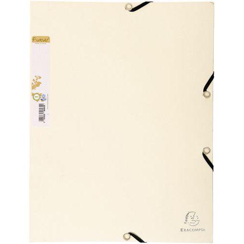 Lot de 25 chemises 3 rabats à élastique carte recyclée 380g/m2 A4 Sable thumbnail image 1