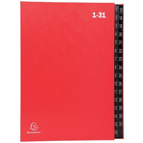 Lot de 6 trieurs rigide économique ordonator 32 cases 24x34cm Rouge thumbnail image 1