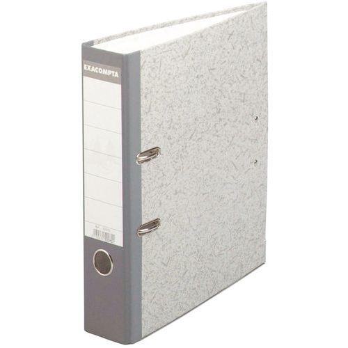 Illustration de : Classeur à levier export papier marbre gris a4 dos de 70mm