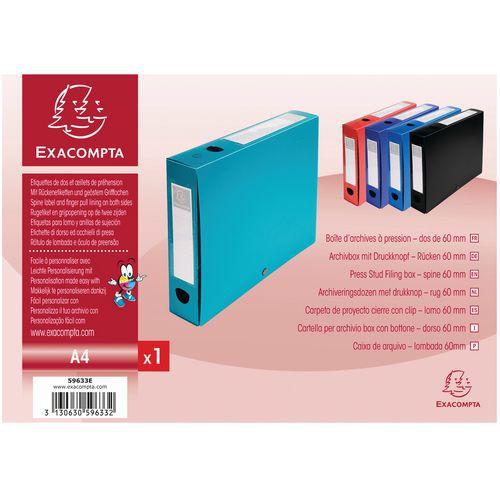 Lot de 10 boîtes de classement à pression 60mm PP 7/10e opaque A4 Vert thumbnail image 1