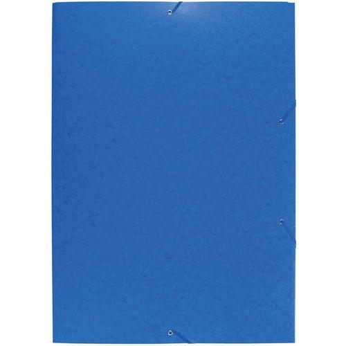 Lot de 10 Chemise à élastique 3 rabats carte lustrée 600gm² - a2 Bleu thumbnail image 1