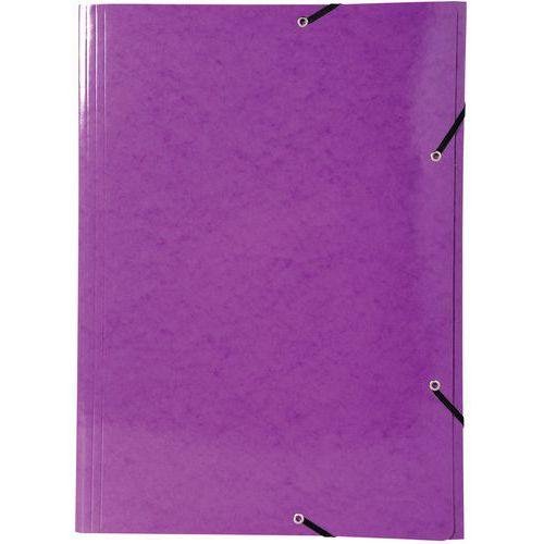 Illustration de : Chemise élastiques maxi capacity carte pelliculée 600gm² A3