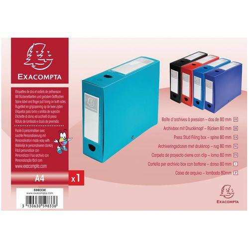 Lot de 10 boîtes de classement à pression 80mm PP 7/10e opaque A4 Vert thumbnail image 1