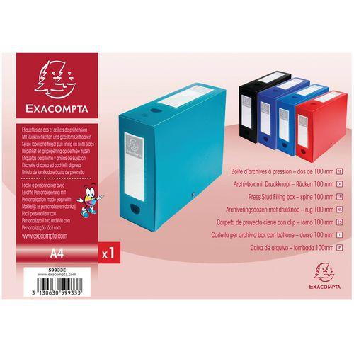 Lot de 10 boîtes classement à pression 100mm PP 7/10e opaque A4 Vert thumbnail image 1