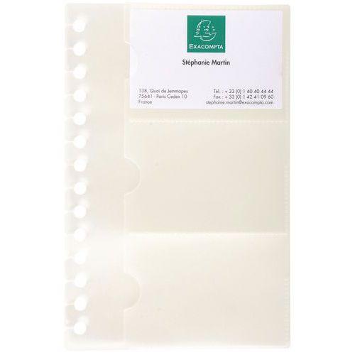 Illustration de : Recharge 10 pochettes pour porte cartes de visite 19x12,5cm